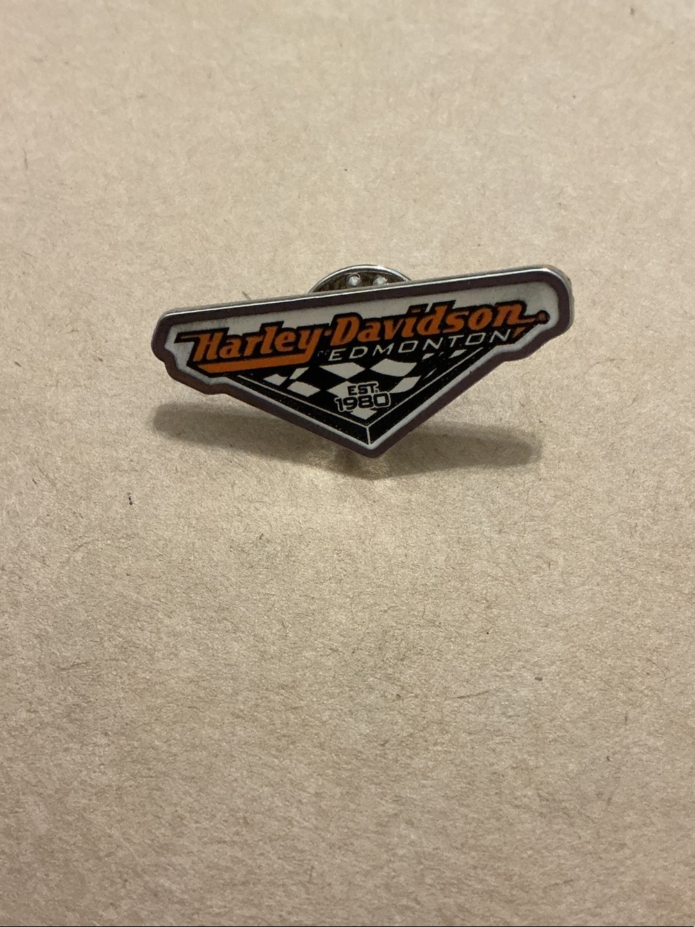 Harley-Davidson Edmonton Pin - Orange, Black & White